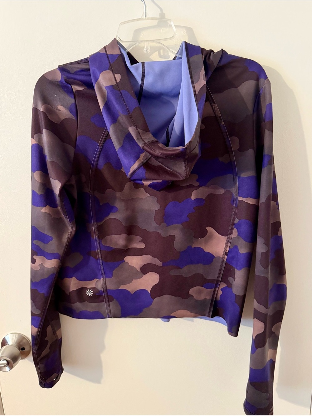 Athleta Purple Camouflage Hooded Active Jacket Women Size S